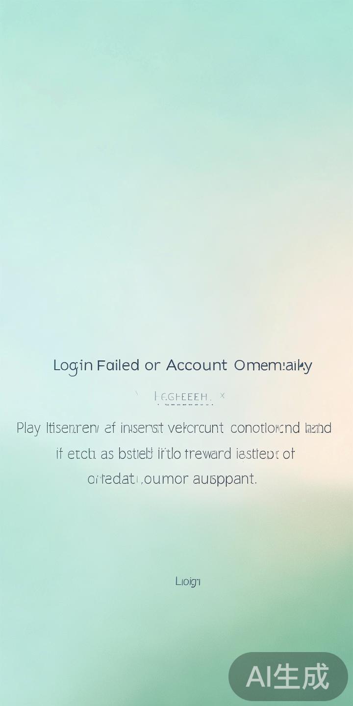 3.&nbsp;登录失败或账号异常
检查网络连接是否正常，